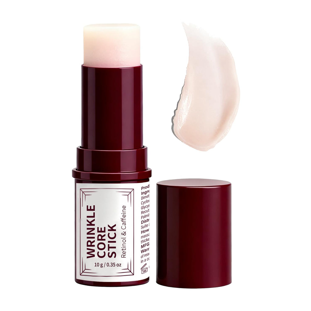 Retinol & Caffeine Eye Balm Stick – Anti-Aging Wrinkle Core Stick For Eyes, Face & Neck, Reduces Wrinkles & Dark Circles, Hydrating & Firming Under Eye Cream With Niacinamide, Travel-Friendly 0.35 Oz