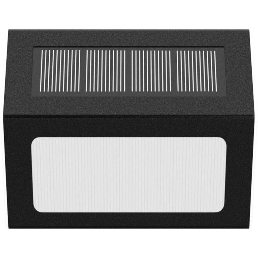 Solar Lights For Steps Decks Pathway Yard Stairs Fences, Led Lamp, Rainproof, Black Metal Housing, 6 Pack