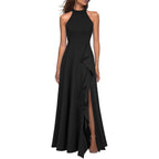 Woosea Women'S High Neck Sexy Split Evening Cocktail Party Maxi Long Formal Dress