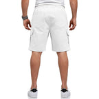 Hungson Mens Cargo Shorts Drawstring Classic Chino Stretch 9" Inseam Short With 6 Pockets