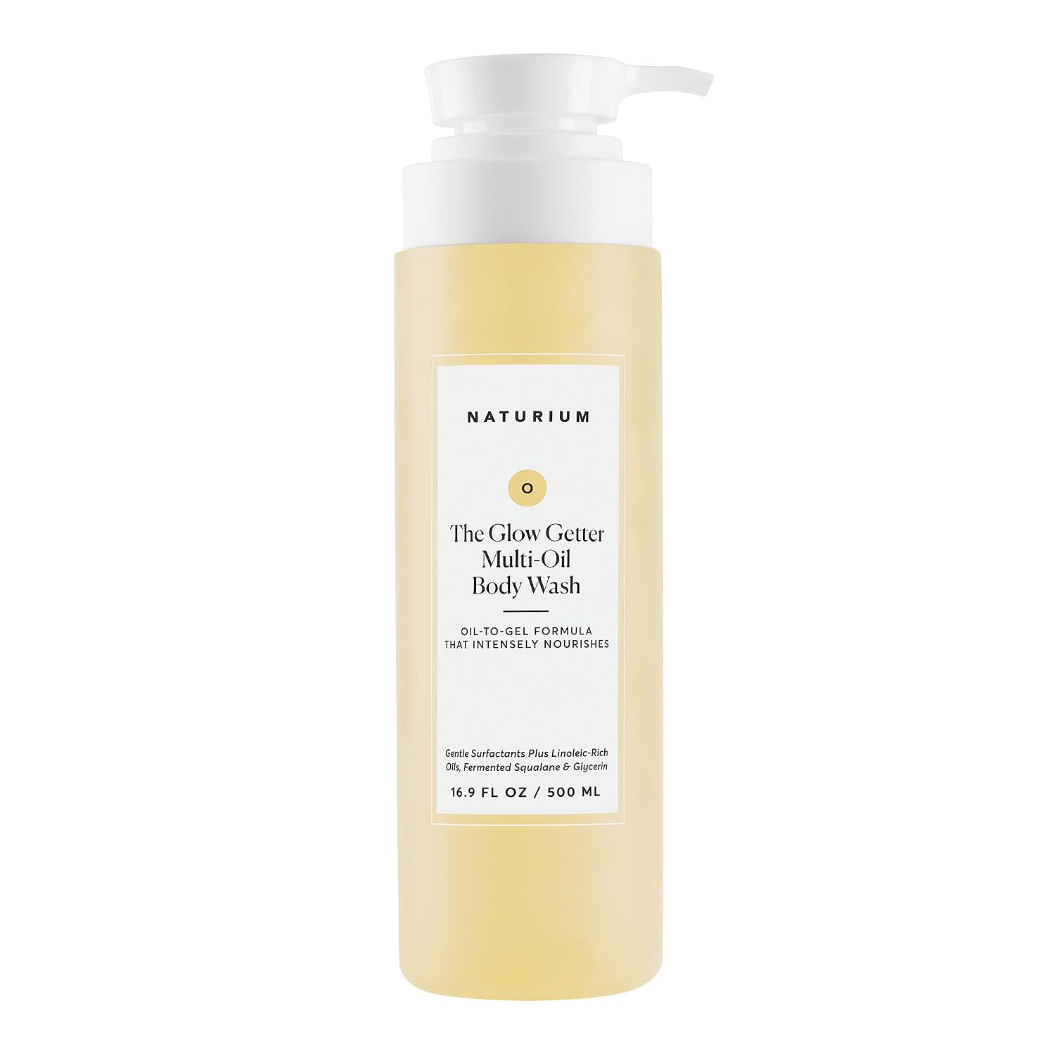 Naturium The Glow Getter Multi-Oil Hydrating Body Wash, Gentle Cleanser, 16.9 Oz