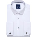 Gollnwe Men'S Dress Shirt French Cuff Shirt For Men Slim Fit Stretch Spread Collar With Metal Cufflink
