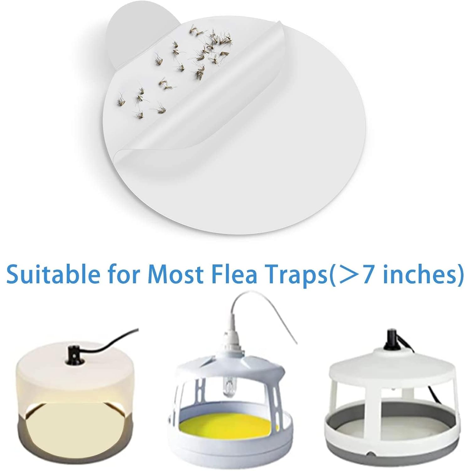 Flea Trap Refill Discs 7.1 Inch Replacement Glue Boards For Most Models Flea Traps For Inside Your Home, 12 Pack