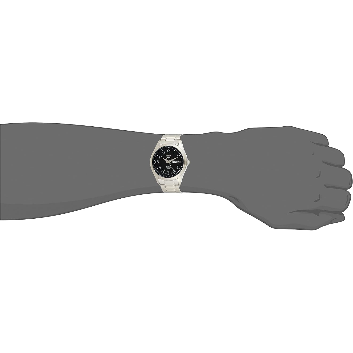Seiko 5 Automatic Black Eastern Arabic Dial Men'S Watch Snkp21J1