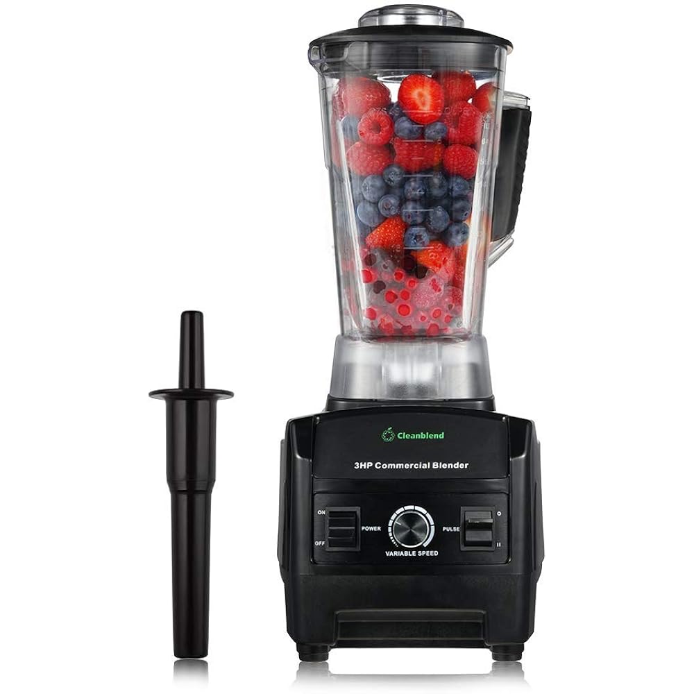 Cleanblend Commercial Blender With 5-Year Full Warranty - 1800W, 3Hp, 64Oz High-Performance Professional Countertop Blender With Stainless Steel Blades