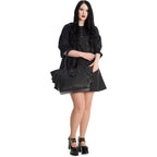 Women'S Gothic Annabelle Bat Handbag Winged Crossbody Purse Black Shoulder Bag