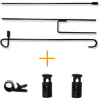 Garden Flag Stand-Holder-Pole With Flag Stopper And Clip Waterproof Powder-Coated Paint For House Flags,Decorative Yard Seasonal Flags