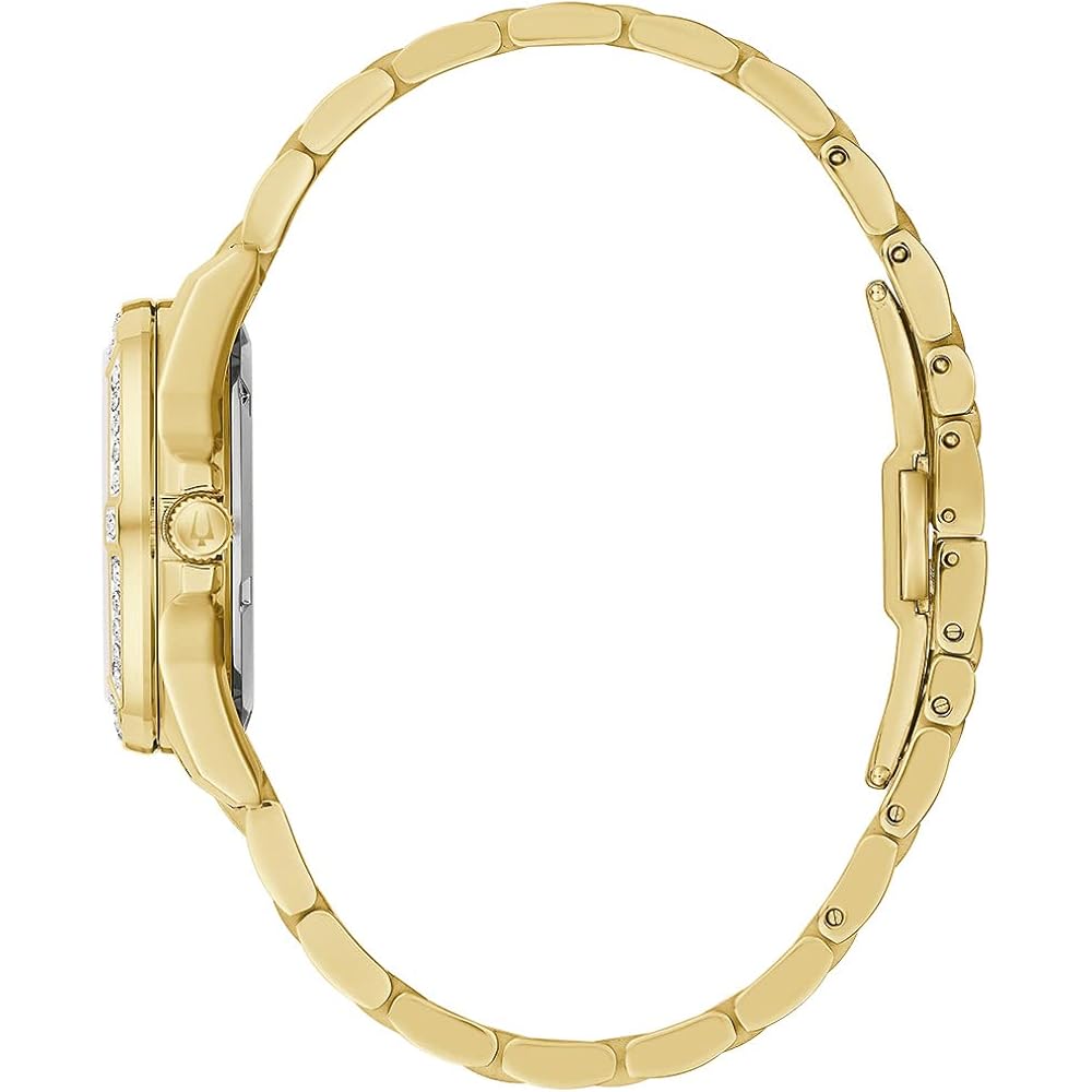 Bulova Marine Star Diamond Bezel And Gold-Tone Bracelet Watch 32Mm - 98R294