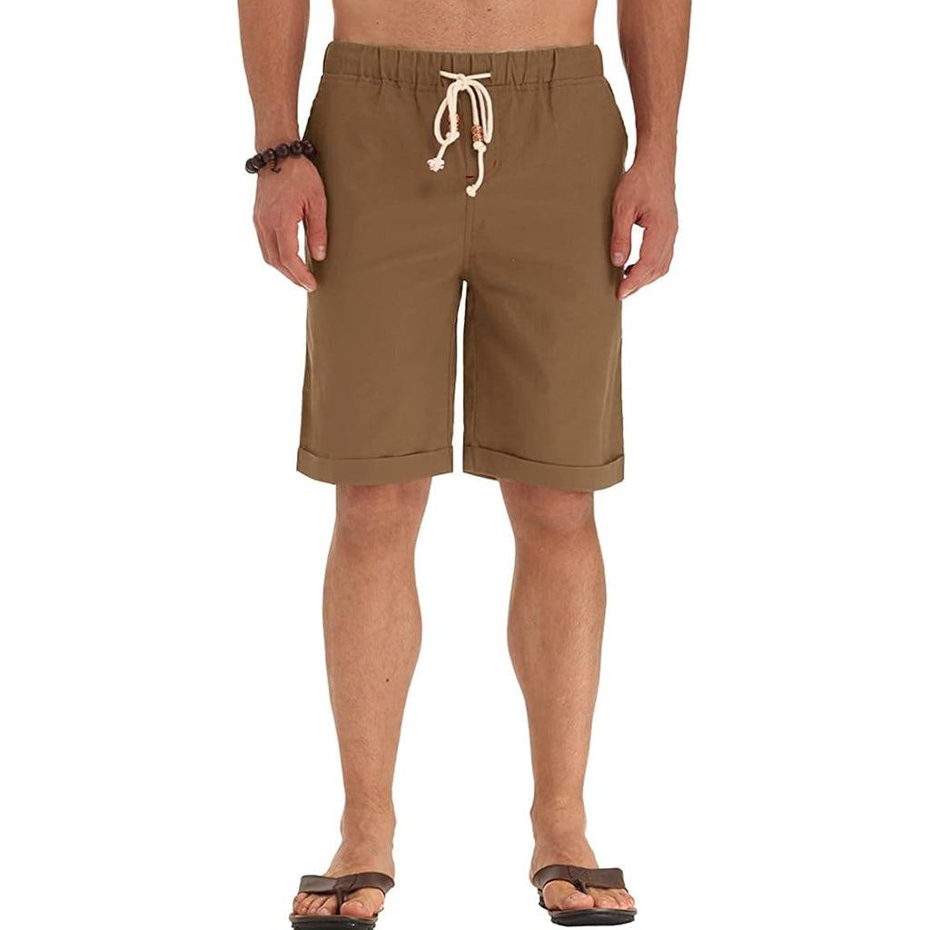 Sailwind Men’S Linen Shorts Casual Drawstring Summer Beach Shorts