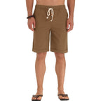 Sailwind Men’S Linen Shorts Casual Drawstring Summer Beach Shorts