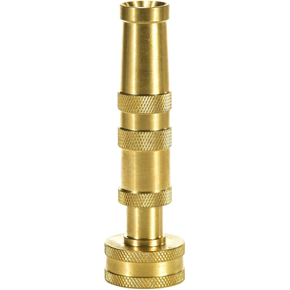 Heavy-Duty Brass Hose Nozzle, Adjustable Twist Hose Nozzle, Jet Sweeper Nozzle, Garden Sprayer | Jet Sweeper Nozzle, Garden Sprayer