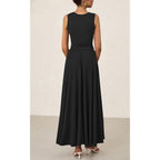 Prettygarden Womens Summer Dresses 2026 Casual Sleeveless Crewneck Aline Maxi Dress Stretch Tank Flowy Long Dresses