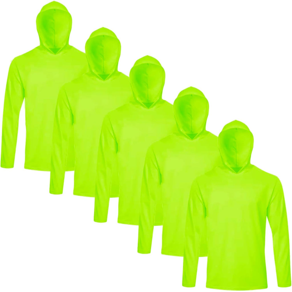 Gary Com 5 Packs Men Long Sleeve T-Shirts Quick Dry Athletic Running Activewear Workout Hoodies Upf 50+ Uv Sun Protection