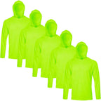 Gary Com 5 Packs Men Long Sleeve T-Shirts Quick Dry Athletic Running Activewear Workout Hoodies Upf 50+ Uv Sun Protection