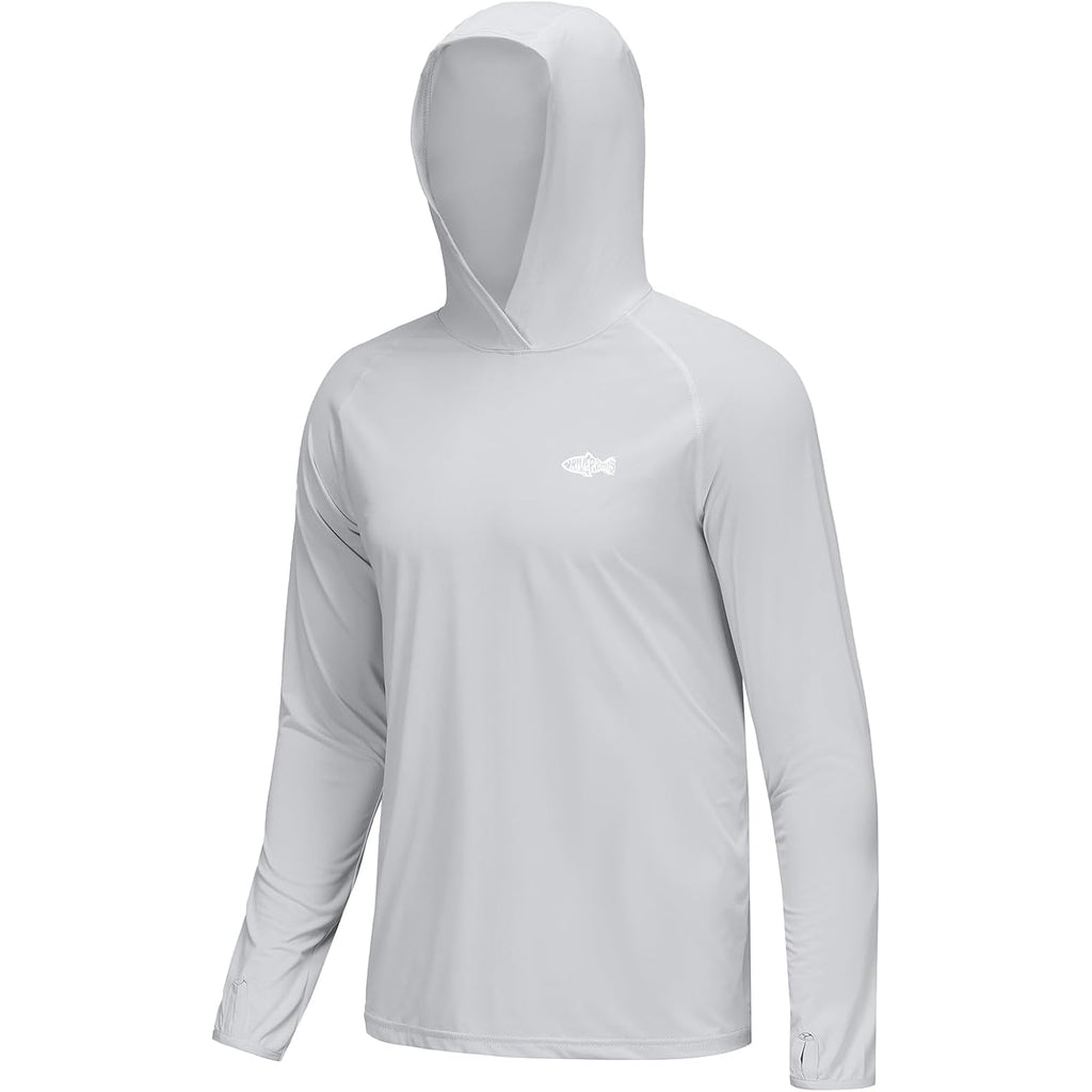 Riverruns Fishing Hoodie For Men Upf 50+ Sun Hoodie Fishing Shirt With Hood Rash Guard Long Sleeve #1044
