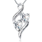 Mothers Birthday Gifts 925 Sterling Silver Always My Mother Forever My Friend Mother Son Love Heart Pendant Necklace,Mom Daughter Jewelry Gifts