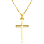 AMELINE 14K Gold Cross Necklaces for Women Gold Cross Chain Minimalist Pendant Small Necklace for Women Jewelry