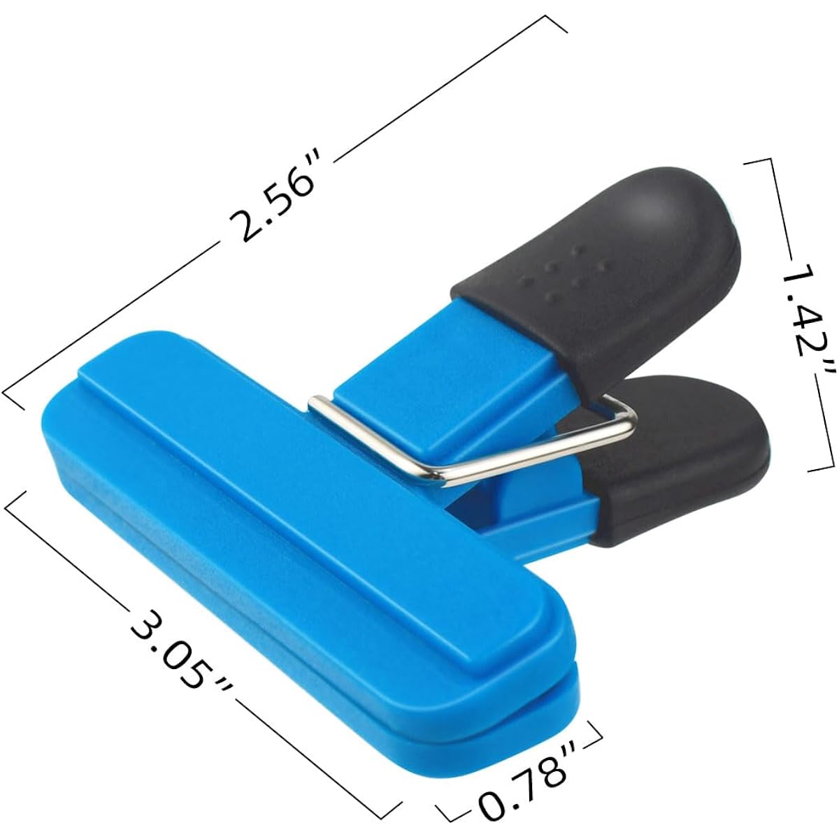 6 Pack Chip Bag Chips Food Clips With Heavy Duty Tight Seal Grip Plastic Bags Clips For Food Storage Assorted Colors Food Bag Clips Snack Clips Small Sizes Kitchen Clip For Coffee Snacks (3 Colors)
