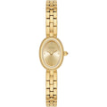 Fiyta Women'S Watch - Elegant Gold Small Oval Vintage Watch With Sapphire Crystal; Ruby-Inlaid Crown, 316L Stainless Steel Dainty Jewelry Bracelet, Timeless Gift For Her