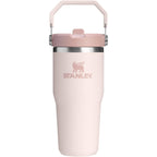 STANLEY IceFlow 2.0 Flip Straw Tumbler with Handle 14 oz | Twist On Lid and Flip Up Straw | Leakproof Water Bottle | Insulated Stainless Steel | BPA-Free | Rose Quartz
