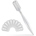 Aluminum Double-Edge Hair Thinning Razor Comb With 10Pcs Blades,Hair Texturizing Cutting Razor Comb For Thin And Thick Hair Trimming And Styling