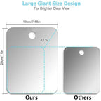 APHUIME Deluxe Large Fogless Shower Mirror, Fogless Shaving Mirror(7.48 in X 11 in), Anit-Fog Shaving Mirror with Hook, Fog Free Wall Hanging Makeup Mirror, Anti Fog Shatterproof Mirror in Bathroom
