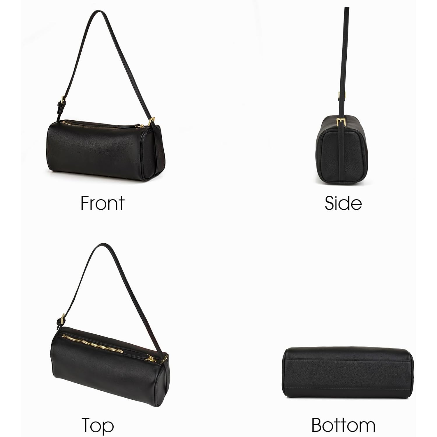 Donnain Premium Full Grained Leather Crossbody Purses For Women, Barrel Bag And Hobo Bags For Women With Adjustable Strap