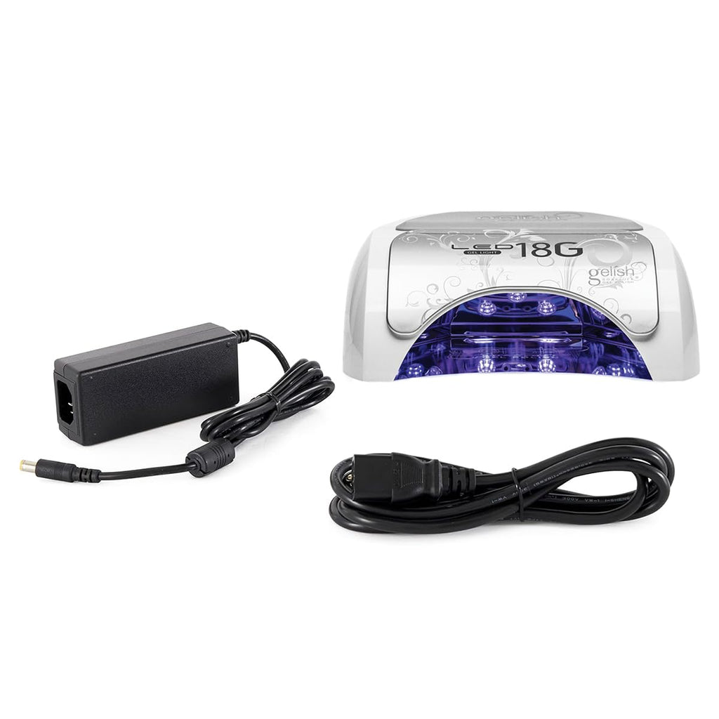 Gelish 18G Classic LED Light - Professional Nail Curing Lamp for Home or Salon Use, Fast-Drying 36W, Corded, SafeLight™ Technology, Ergonomic Design, Pedicure-Friendly.