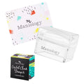 Maniology Ice Cube Clear Rectangular Stamper with Scraper Card | Essential Transparent Nail Stamping Tool for Precise Nail Art Stamp Design Transfer & Placement