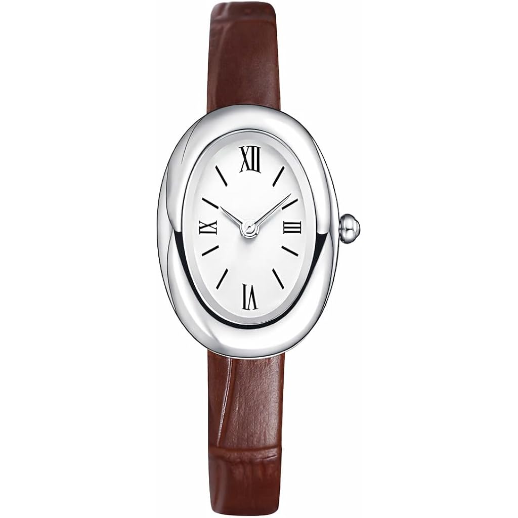 MASTOP Bracelet Watch for Women - Elegant 24mm Oval Dial Bangle Watch - Gold Jewelry Style Quartz Wristwatch - Dainty Vintage