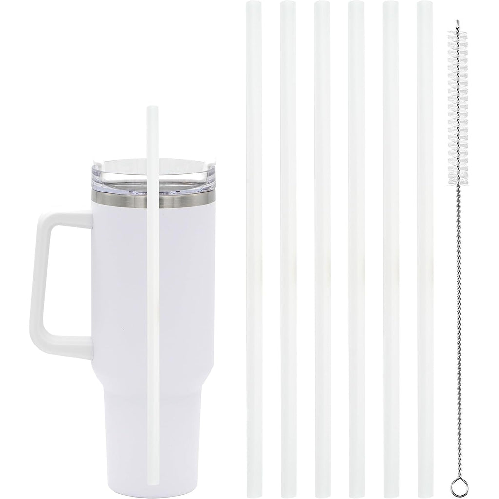 6 Pcs Replacement Straw For Stanley Adventure Quencher 40 Oz 30 Oz Cup Tumbler,Straws With Cleaning Brush For Stanley Accessories
