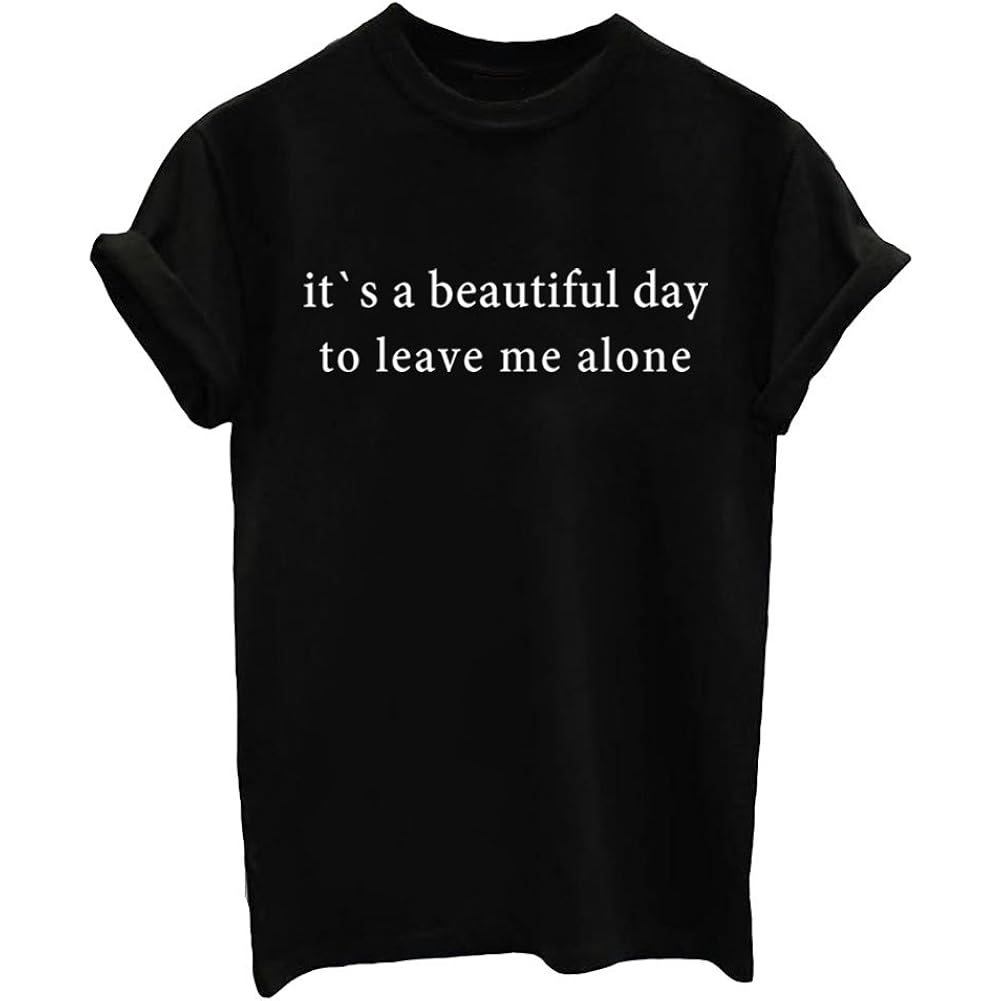 YITAN Letter Print Short Sleeve O Neck Women T Shirt Top Black
