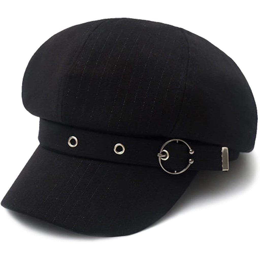 Women Beret Newsboy Hats Classic Autumn Spring Winter Cap Black