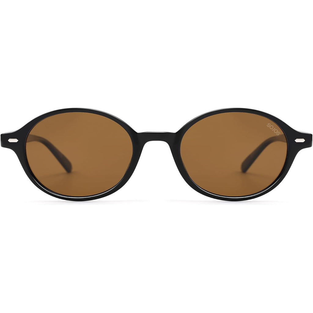 Sojos Retro Oval Round Polarized Sunglasses Womens Mens, Small Chic Vintage Trendy Sunnies Sj2611