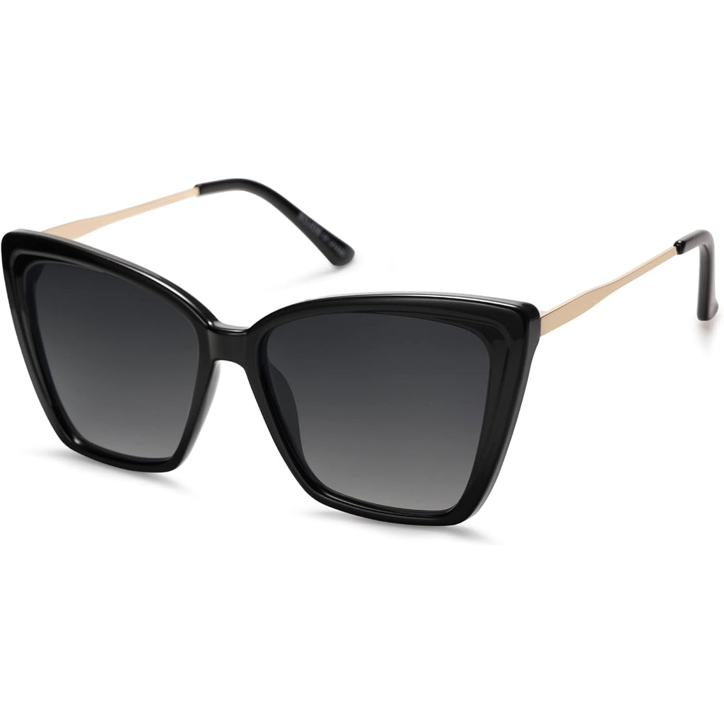 SOJOS Trendy Polarized Sunglasses For Women Retro Womens Oversized Square Cat Eye Sun Glasses UV Protection SJ2206