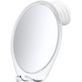 Honeybull Fogless Shower Mirror For Shaving With Suction Mount, White | Shatterproof Acrylic Bathroom Accessory With 360 Swivel & Built-In Razor Hook, Clear Reflection In Steam & No-Drill Setup