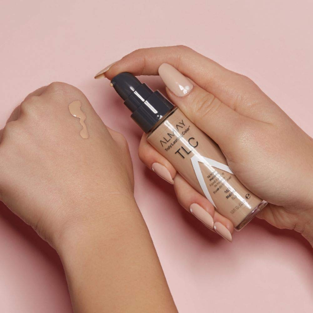 Almay Liquid Foundation, Truly Lasting Color, Long Wearing Natural Finish, Vitamin E And Lemon Extract, Hypoallergenic, Cruelty-Free, Dermatologist Tested, 240 Beige, 1 Fl Oz
