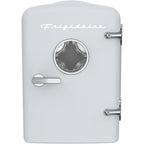 Frigidaire EFMIS171 Retro Mini Portable Personal Fridge - Ideal for Home, Office or Dorm - Includes Carrying Handle, AC/DC Wall/Car Charger (White)