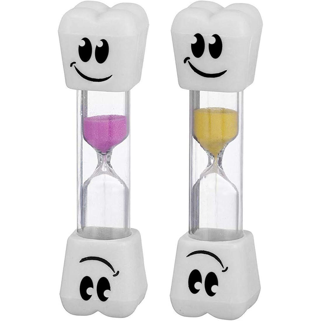 Smile Tooth 2 Minute Sand Timer Assorted Colors (2 Pack)