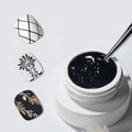 Solid 3d Nail Sculpting Gel For Nail Art, 3d Nail Art Gel Multifunctional 3d Molding For Nails Salon Home DIY (Black)