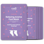 Relaxing Aroma Foot Mask, Home Spa Moisturizing Pedicure Socks, 6 Pairs, For Dry Cracked Heel, Hydrating Foot Treatment, Made in Korea (Lavender)