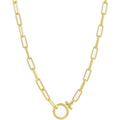gorjana - Parker Necklace 18" - 18k Silver or Gold Plated - Adjustable Paperclip Link Chain - Chunky Clasp - Ideal Gift Packaging