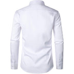 Zeroyaa Men'S Urban Stylish Casual Business Slim Fit Long Sleeve Button Up Dress Shirt With Pocket