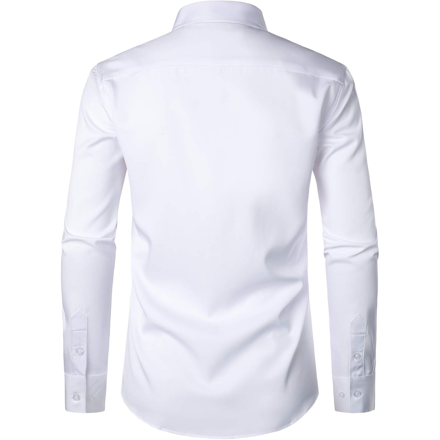 Zeroyaa Men'S Urban Stylish Casual Business Slim Fit Long Sleeve Button Up Dress Shirt With Pocket