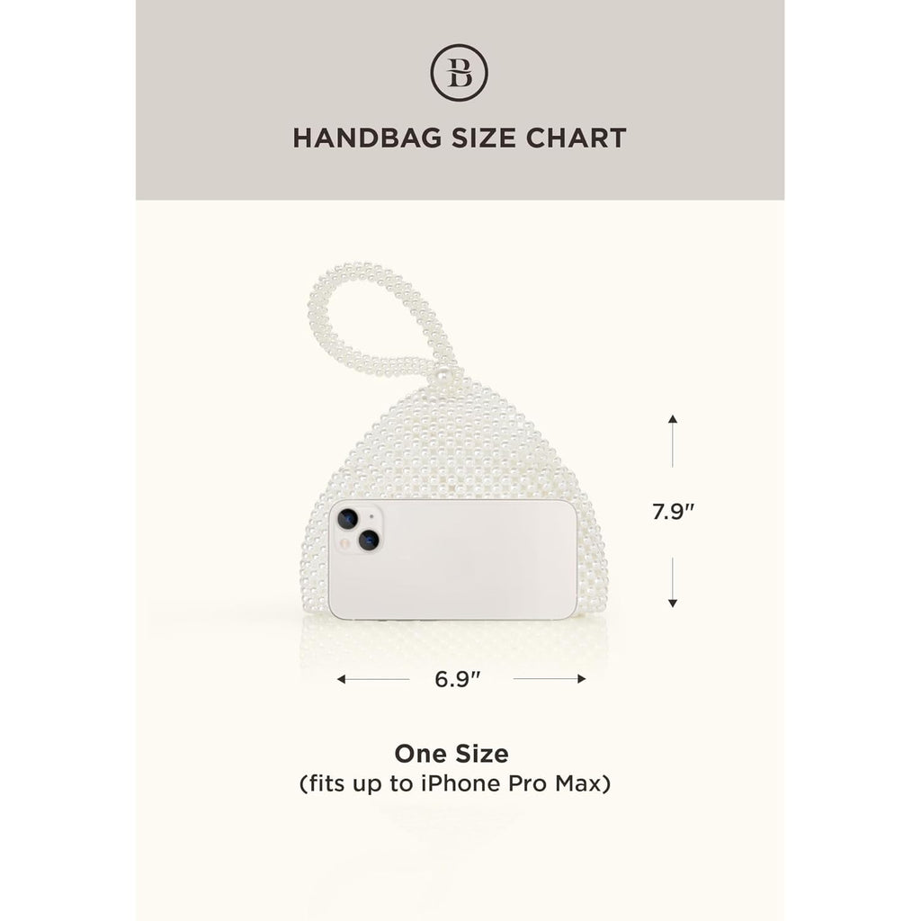 BABEYOND Pearl Clutch Purse Evening Bags for Women Elegant Triangle Purse for Wedding Bride Party Prom