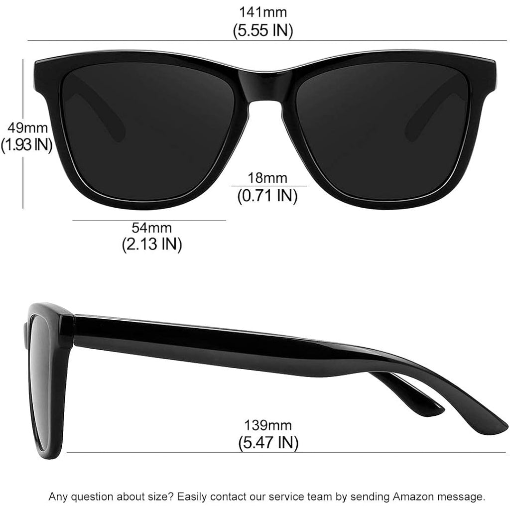 MEETSUN Polarized Sunglasses for Women Men Trendy Classic Retro Designer Style Fashion UV400 Protection 3 PACK 3 Pack Black + Light Brown + Tortoiseshell