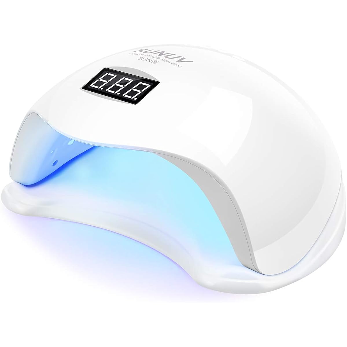SUNUV UV Light for Nails, UV LED Nail Lamp with 4 Timer Settings, Compatible with All Gel Polish, Auto Sensor LCD Display Removable Base, SUN5