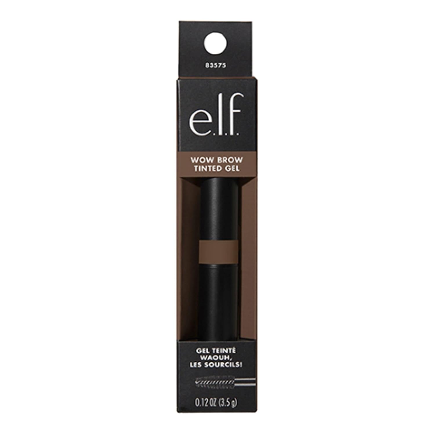 E.L.F. Wow Brow Gel, Volumizing, Buildable, Wax-Gel Hybrid, Creates Full, Voluminous-Looking Brows, Locks Brow Hairs In Place, Brunette