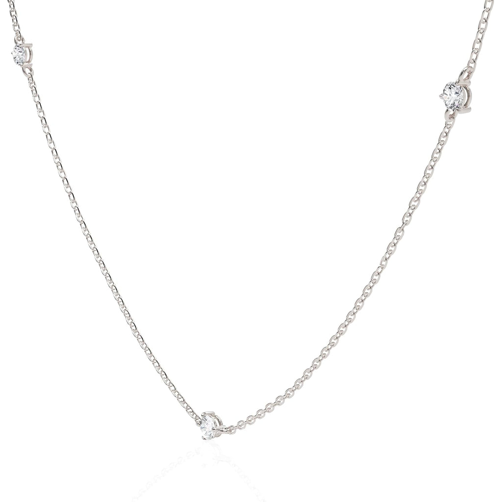 Minimalist Diamond Necklace for Women - Handmade 14k Solid Gold Necklace with Bright 0.025ct Diamonds, Dainty Shimmer Chain, Available in Various Lengths, Suitable for Women