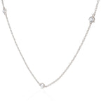 Minimalist Diamond Necklace for Women - Handmade 14k Solid Gold Necklace with Bright 0.025ct Diamonds, Dainty Shimmer Chain, Available in Various Lengths, Suitable for Women